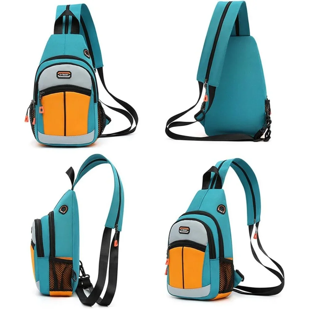 Teal and Orange Crossbody Bag - Picture 4 of 7